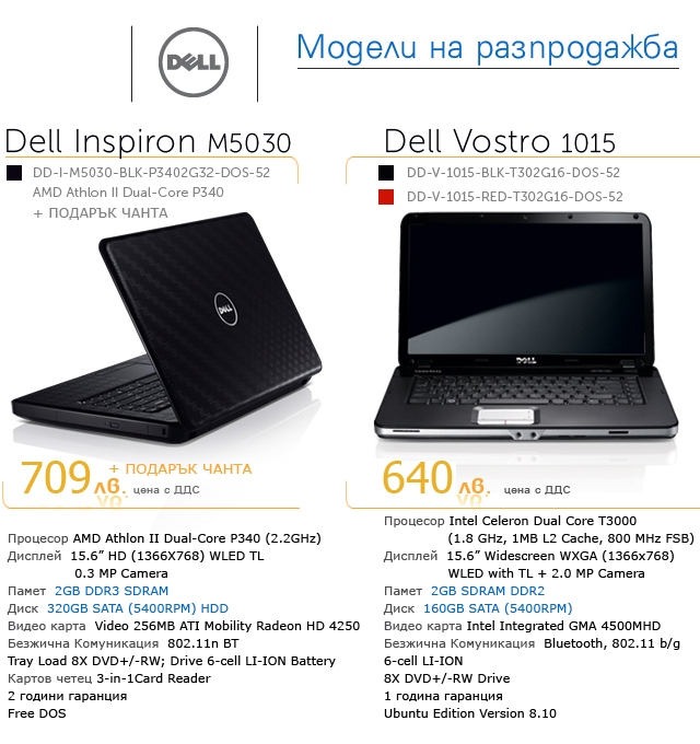 Лятна акция – Dell Inspiron M5030 / Vostro 1015 – гореща цена!